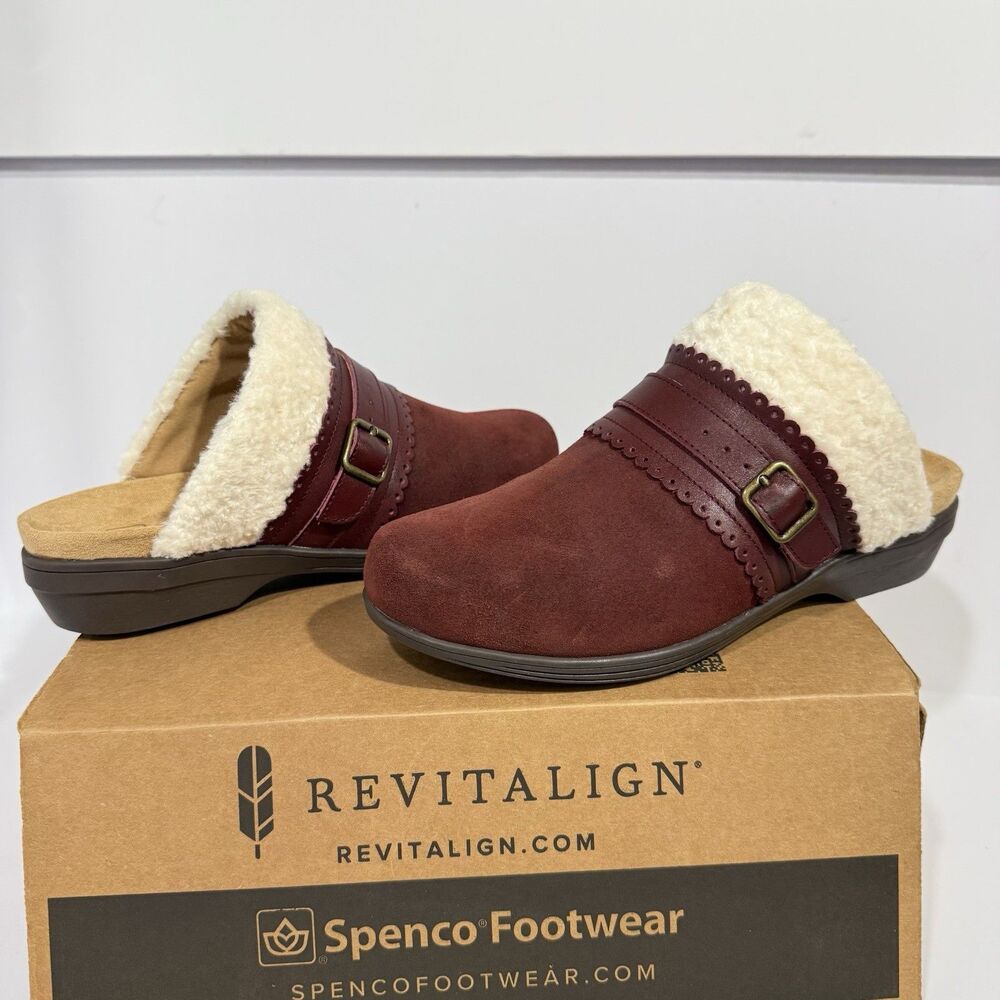 WACO Spenco Nottingham Clog Burgundy Slip-On Shoes Women’s Size 9.5 D NWB